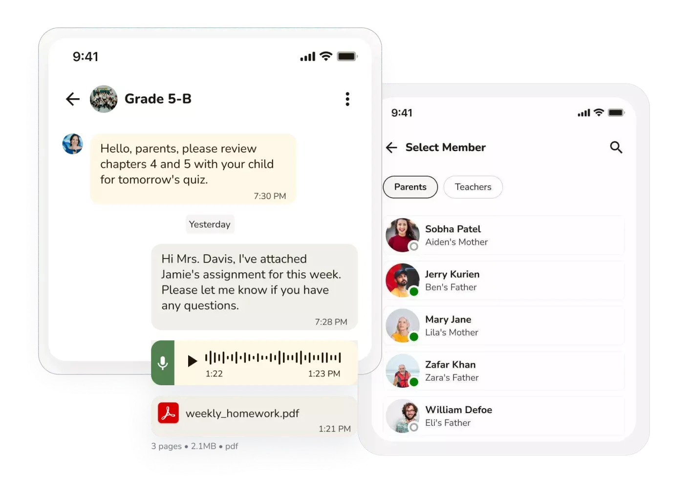 Chat with Parents & Teachers