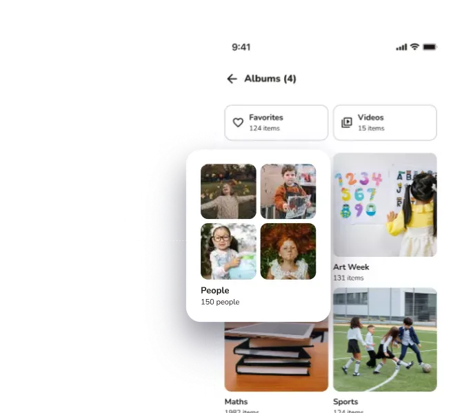 Photo albums with face recognition